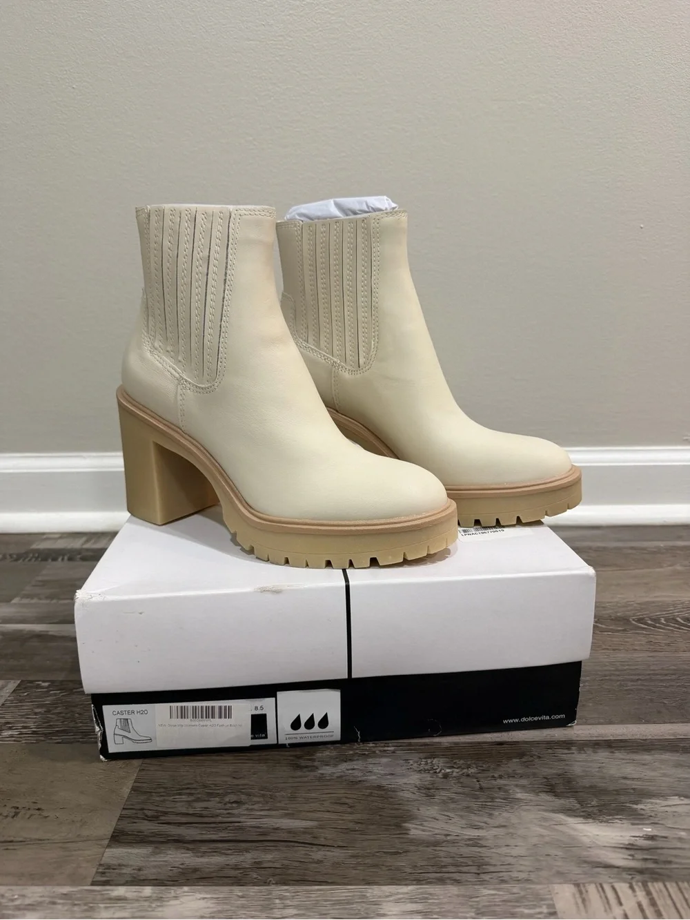 Dolce Vita Caster Boots in Cream